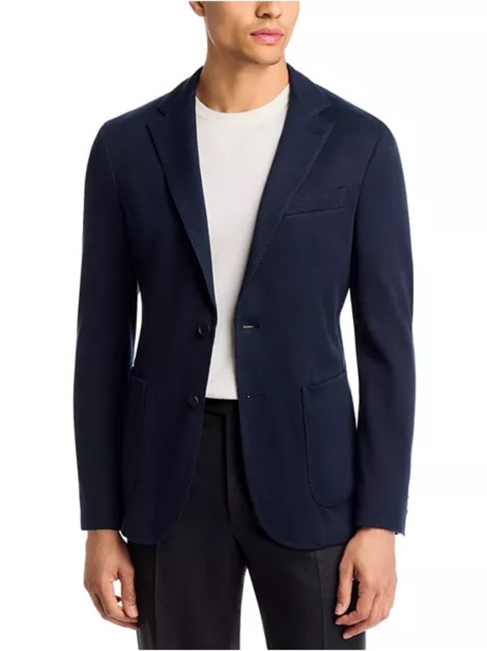 BOSS Hugo Boss Navy Slim Fit Blazer Sport Coat Guabello Bi-Stretch 42R